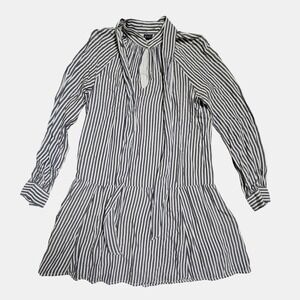 Gap Bow‎ Neck Drop Waist Dress with Washwell Stripes S Rayon Nautical Old Money